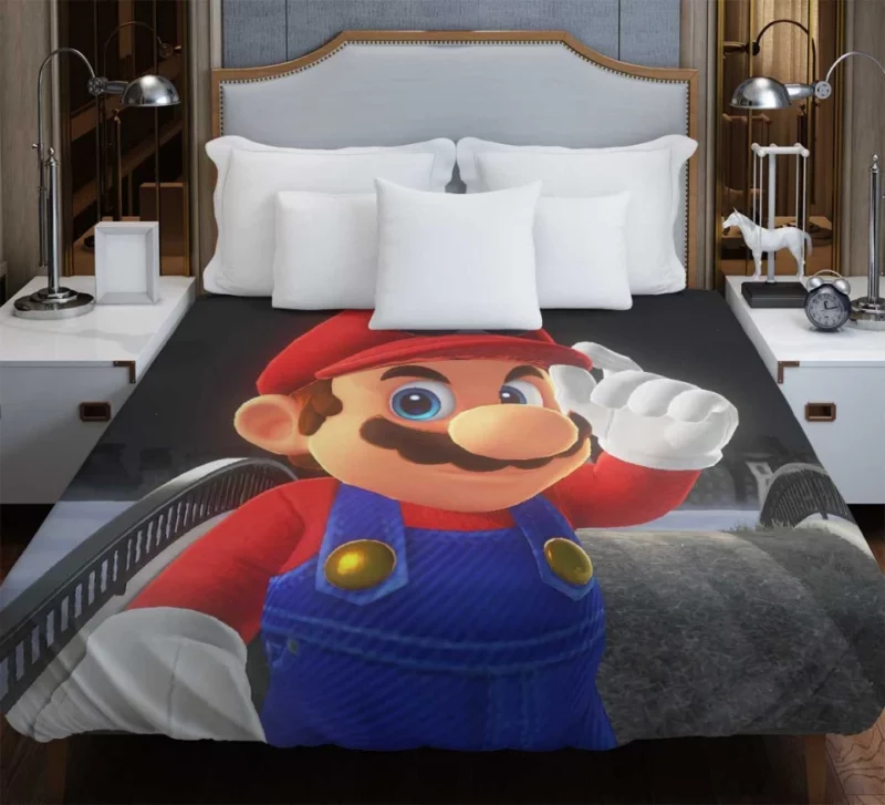 Super Mario Odyssey Mario & Cappy Bedding Duvet Cover
